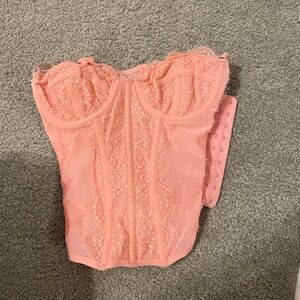 Urban Outfitters pink corset top